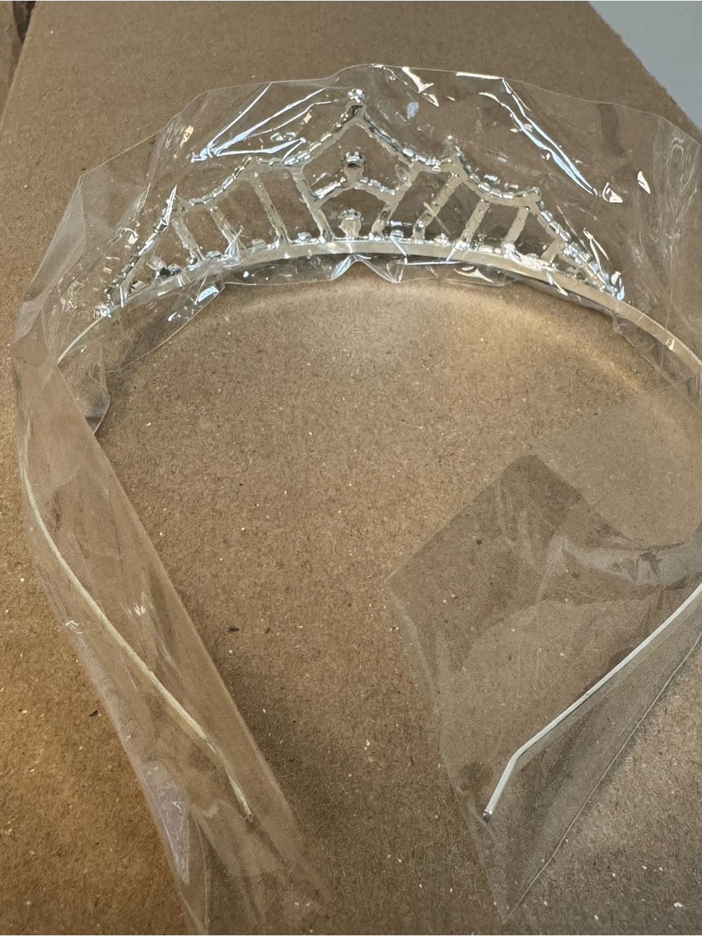 Silver Rhinestone Tiara Crown - Picture 8 of 8